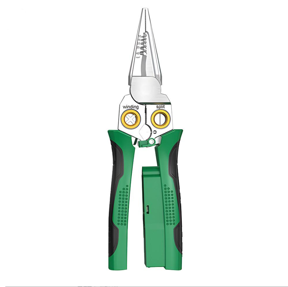 8 in 1 Wire Stripper Twister for Cutting and Pulling Wires Cable Scissors,Voltage Tester Pliers