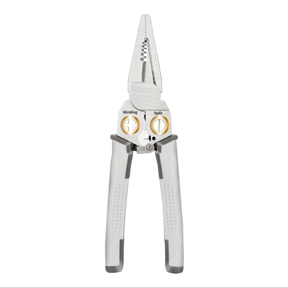 8 in 1 Wire Stripper Twister for Cutting and Pulling Wires Cable Scissors,Voltage Tester Pliers