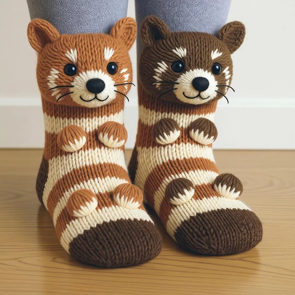 🎅Christmas Sale🎄3D Knit Animal Socks