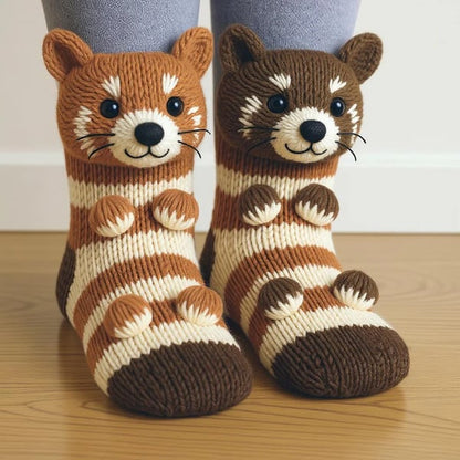 🎅Christmas Sale🎄3D Knit Animal Socks