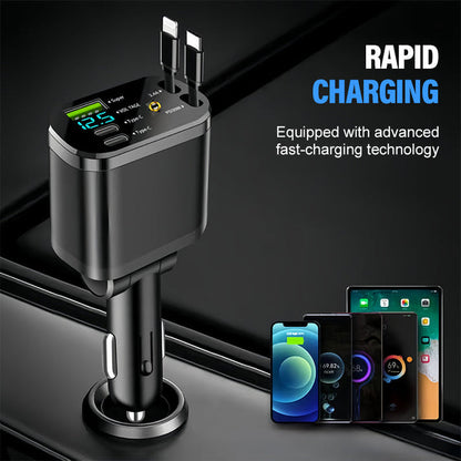 🔥Black Friday Mega Deal – 50% off!🔥Car Fast Charger with Starry Sky Ambient Lighting