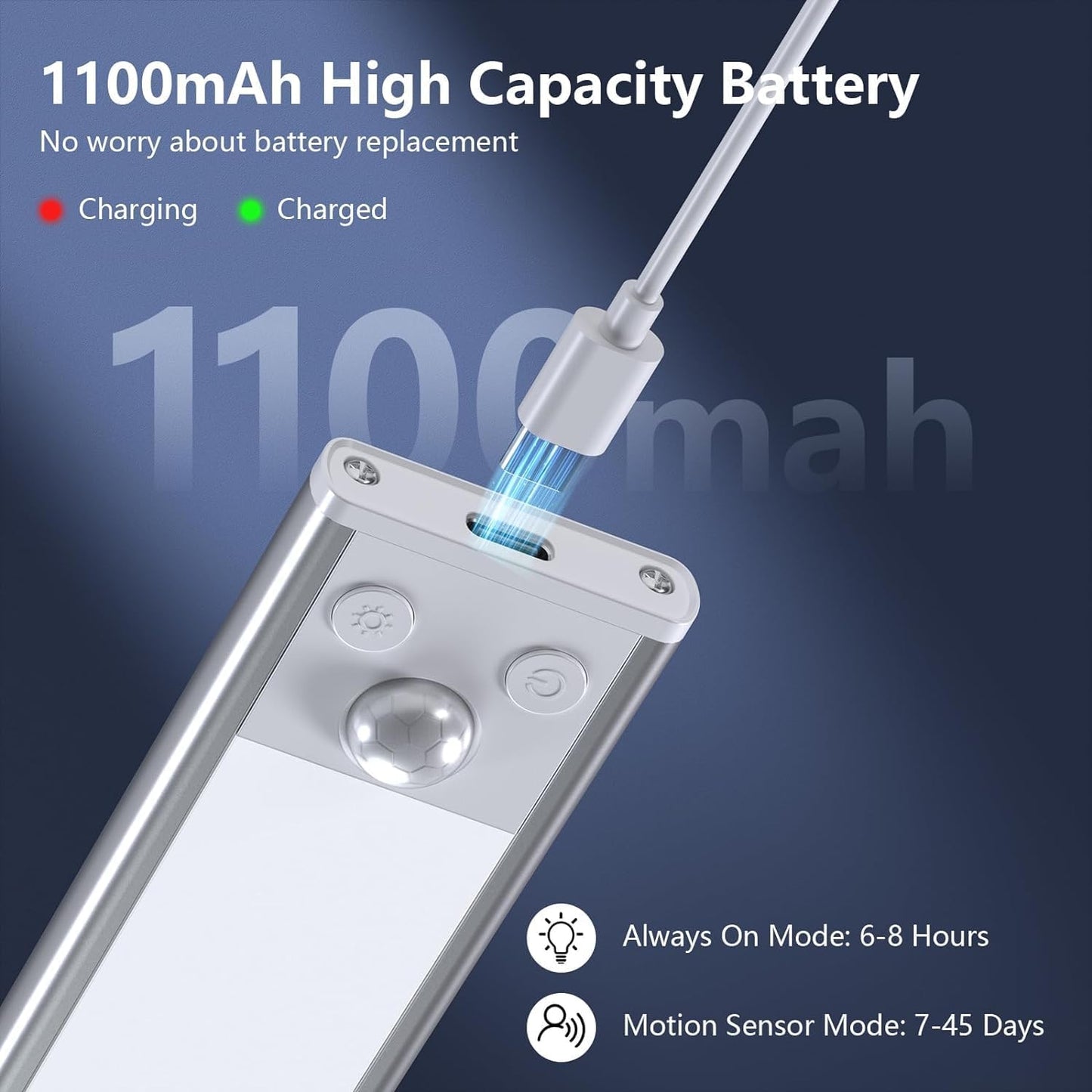 🔥LAST DAY SALE 49% OFF - 💡 2 Pack Punch-free Smart Sensor Magnetic Rechargeable LED Lights