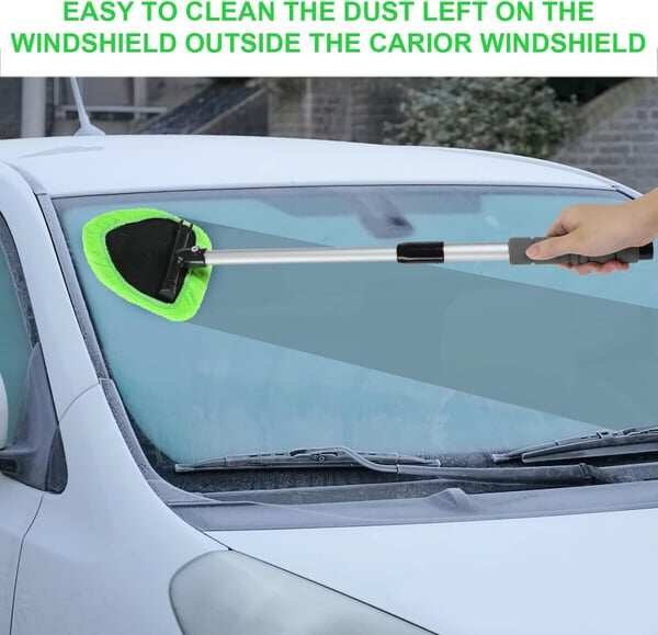💥 💥 🔥 Windshield Cleaning Tool, Microfiber Car Window Cleaner with 4 Reusable and Washable Microfiber Pads and Extendable Handle