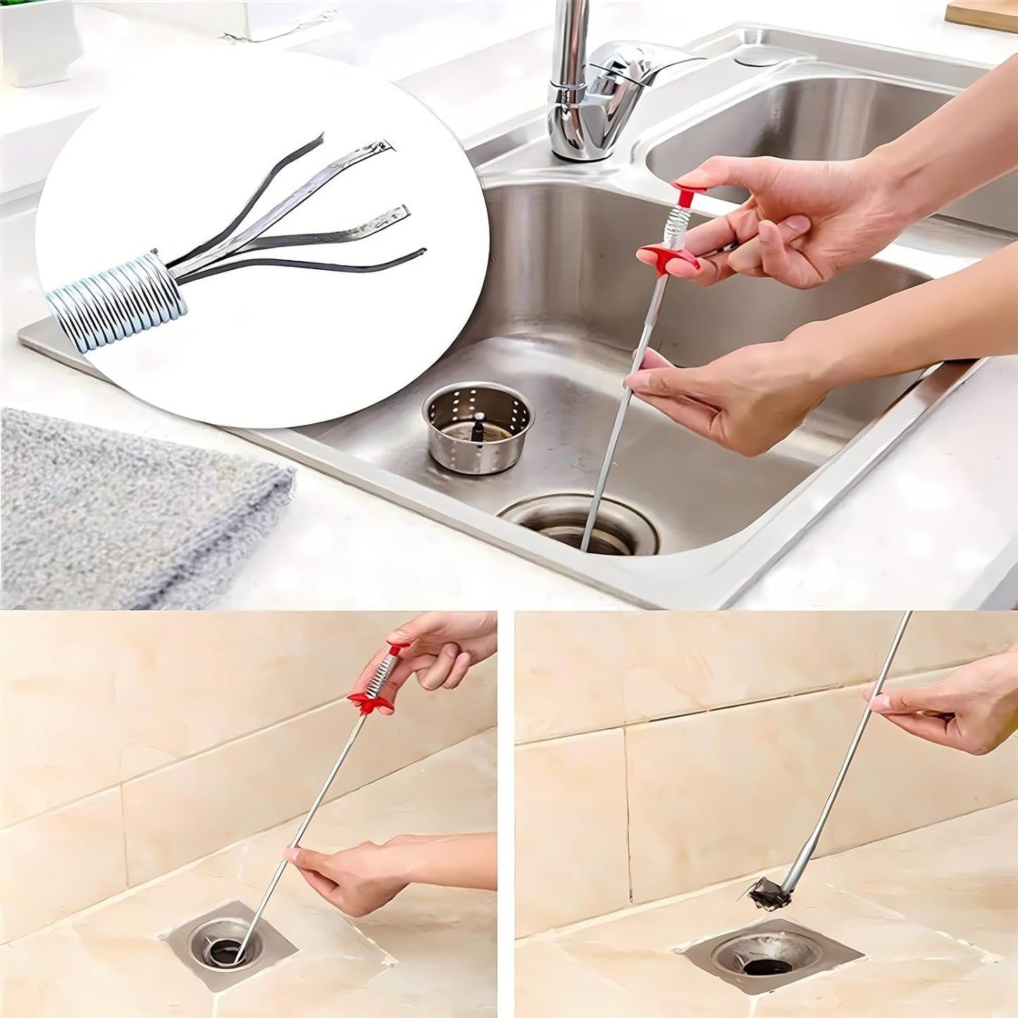 🔥LAST DAY SALE 49% OFF - Drain Snake, Drain Clog Remover