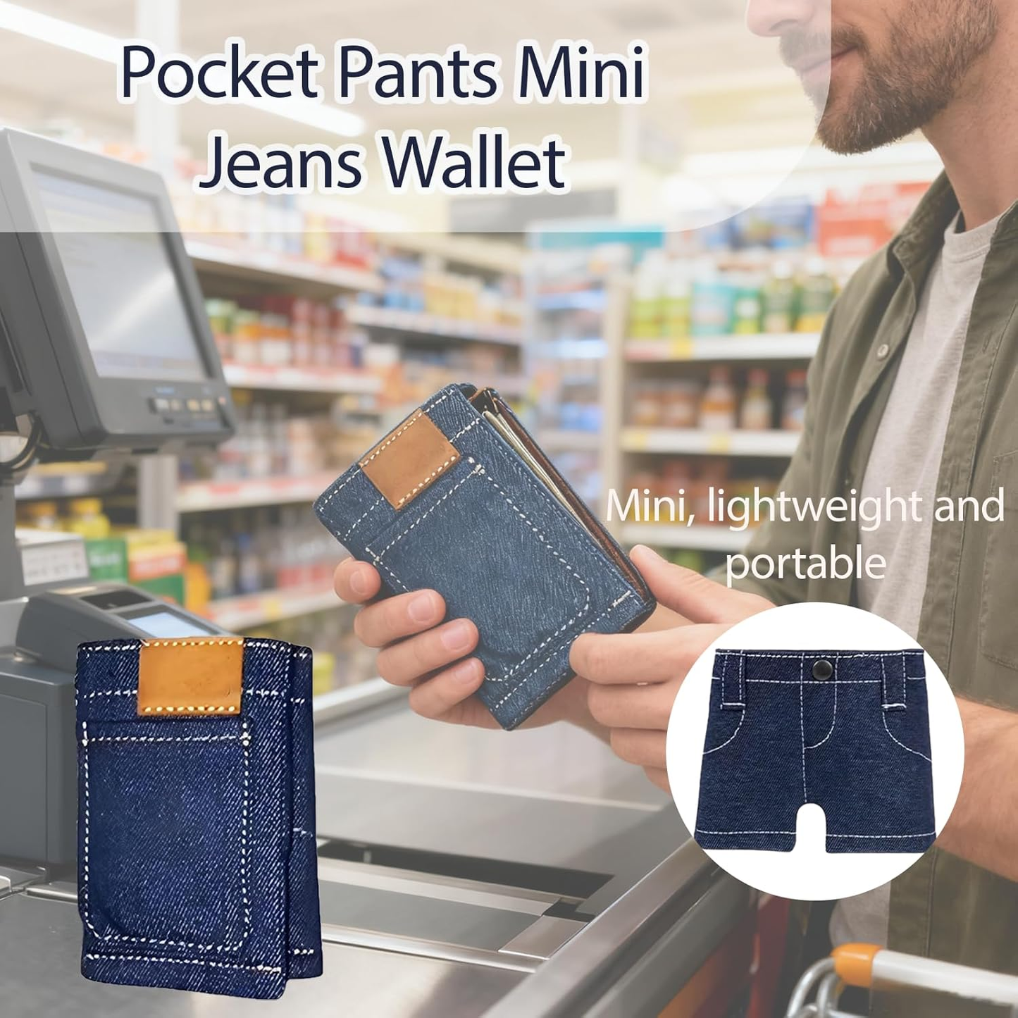 🔥 Pocket Pants Mini Jeans Wallet 🔥