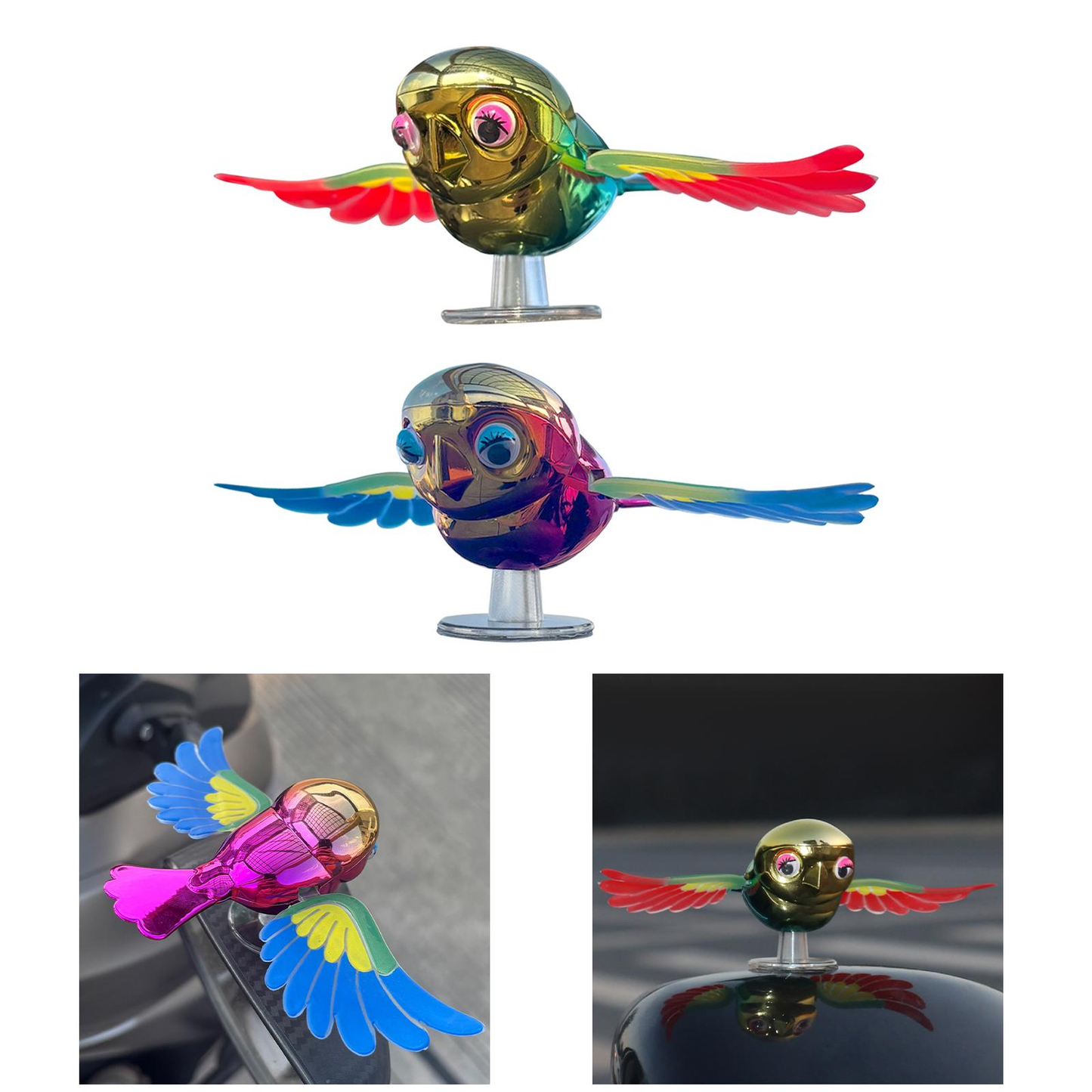 🔥2025 Hot Sale🔥Car Side Rearview Mirror Bird Decor Cute Ornament Flying Bird Car Decoration