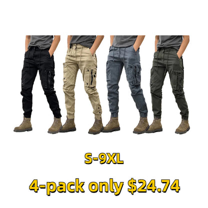 🔥Men's Tactical Cargo Pants🔥– Elastic, Multi-Pocket Joggers
